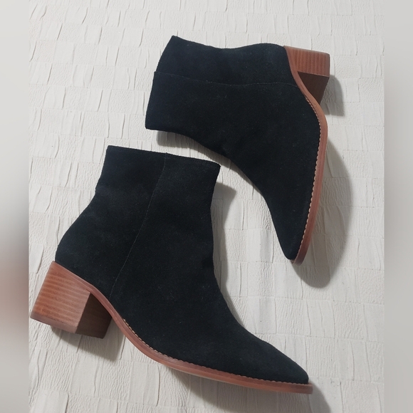 Soludos Women's Greta Bootie Black 100% Suede Size 8 - Picture 9 of 12